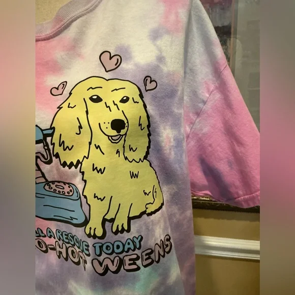 Bean Goods Dachshund Tie-Dyed Tee perfect for Easter and Spring/Summer size XL - Picture 4 of 11